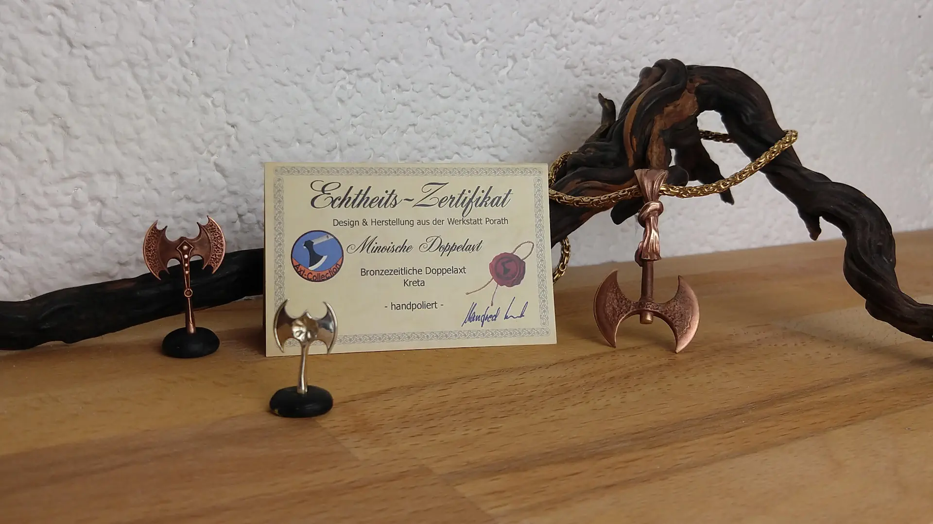 Zertifikat der Minoischen Äxte